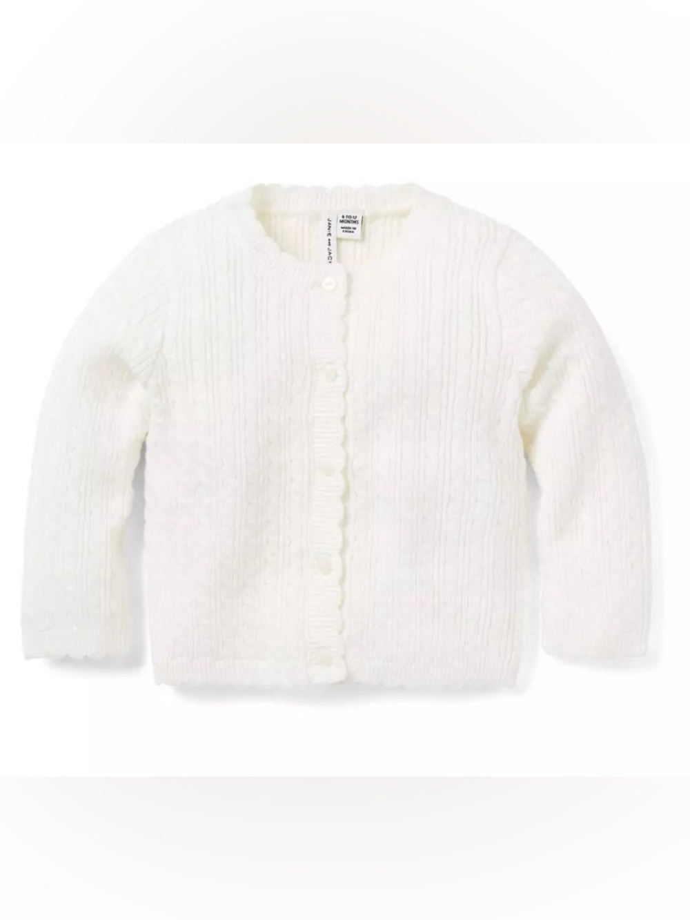 Baby Cable Knit Cardigan (Size: 6-12M)